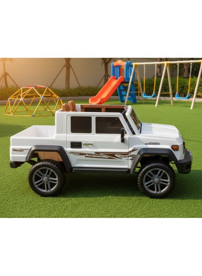 Star Kids Electric remote control children's car chassis - two 12-volt motors with rocking function and LED lighting. - Image 2